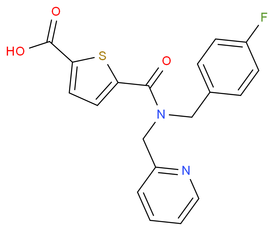 5-{[(4-fluorobenzyl)(pyridin-2-ylmethyl)amino]carbonyl}thiophene-2-carboxylic acid_Molecular_structure_CAS_)