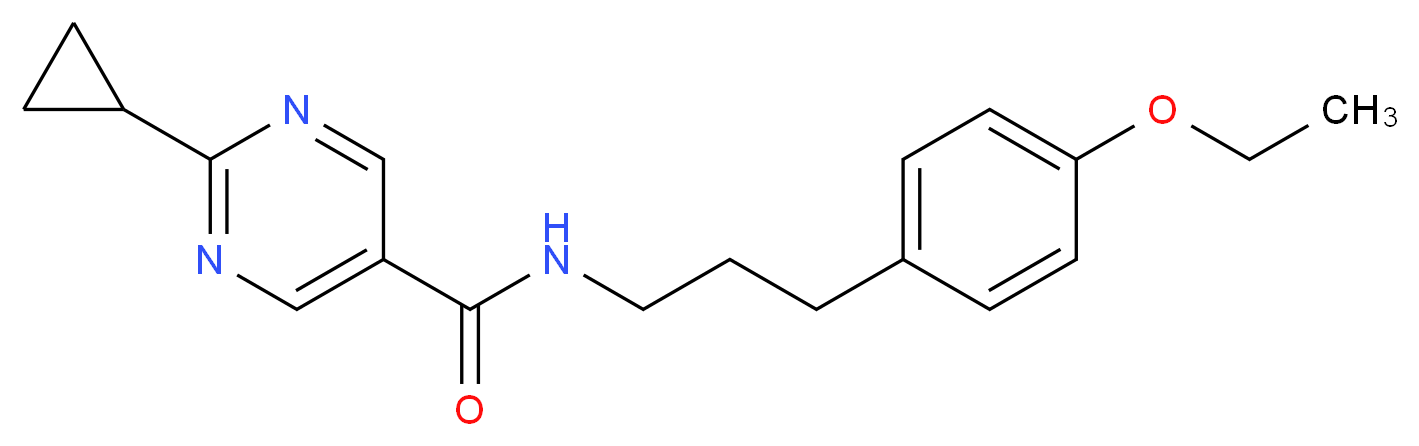 2-cyclopropyl-N-[3-(4-ethoxyphenyl)propyl]pyrimidine-5-carboxamide_Molecular_structure_CAS_)