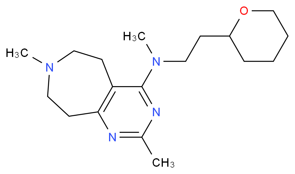 N,2,7-trimethyl-N-[2-(tetrahydro-2H-pyran-2-yl)ethyl]-6,7,8,9-tetrahydro-5H-pyrimido[4,5-d]azepin-4-amine_Molecular_structure_CAS_)