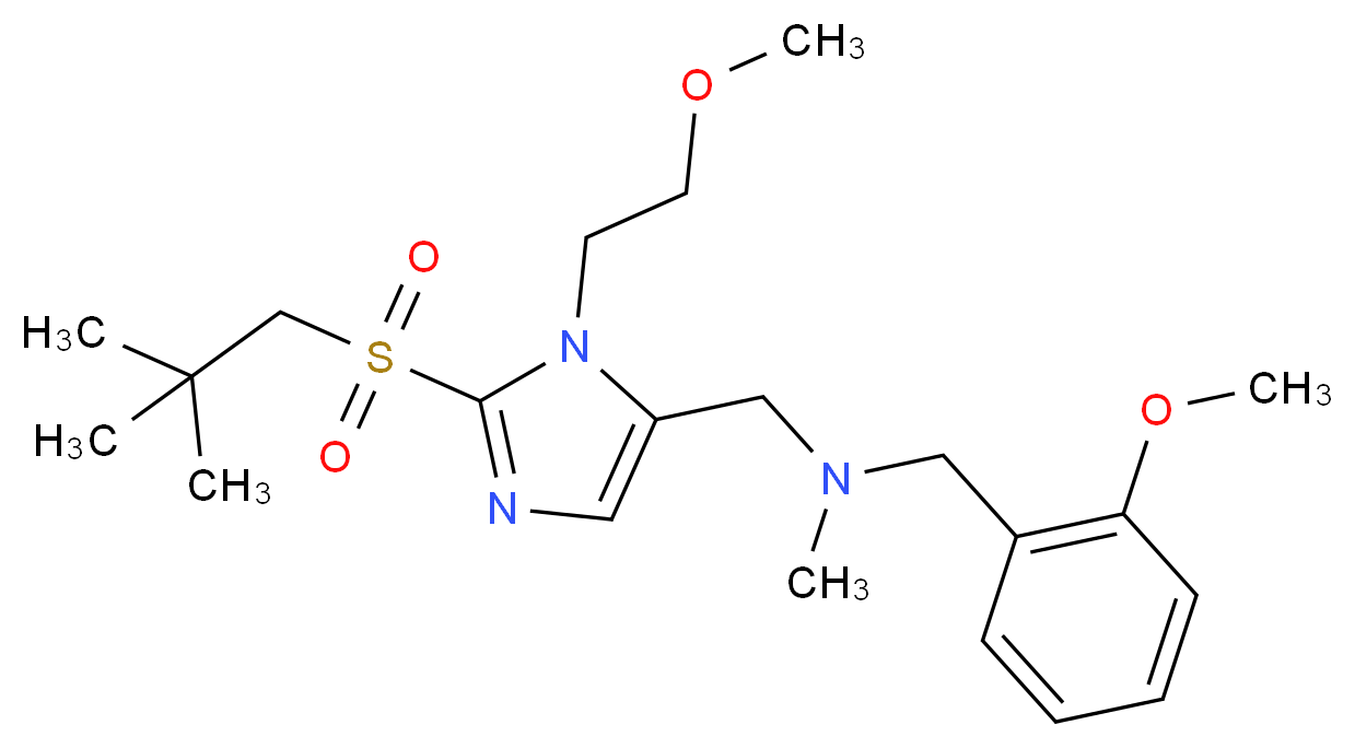 1-[2-[(2,2-dimethylpropyl)sulfonyl]-1-(2-methoxyethyl)-1H-imidazol-5-yl]-N-(2-methoxybenzyl)-N-methylmethanamine_Molecular_structure_CAS_)
