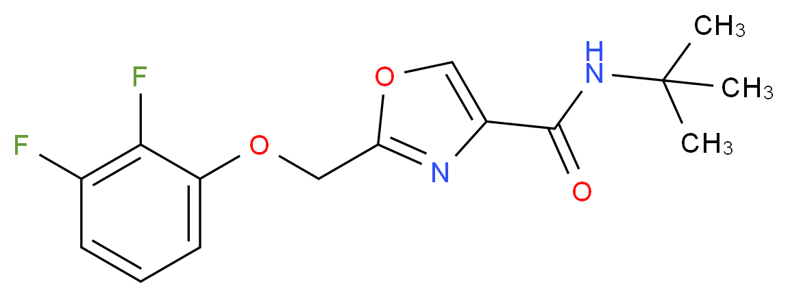 N-(tert-butyl)-2-[(2,3-difluorophenoxy)methyl]-1,3-oxazole-4-carboxamide_Molecular_structure_CAS_)