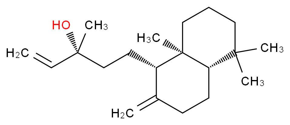 (4aR)-trans-5-(1,5,5,8aS-Tetramethyl-2-methylenedecahydro-1-naphthalenyl)-(3R)-methyl-1-penten-3-ol_Molecular_structure_CAS_596-85-0)
