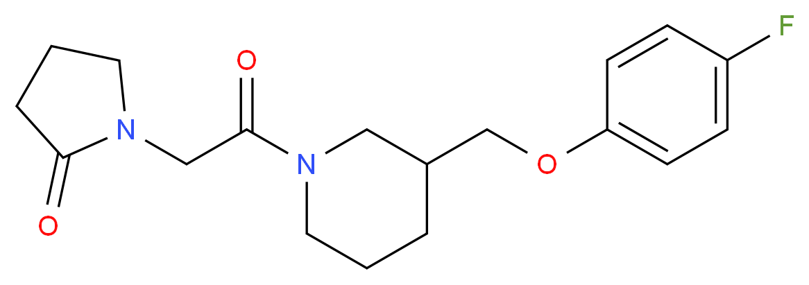 1-(2-{3-[(4-fluorophenoxy)methyl]-1-piperidinyl}-2-oxoethyl)-2-pyrrolidinone_Molecular_structure_CAS_)