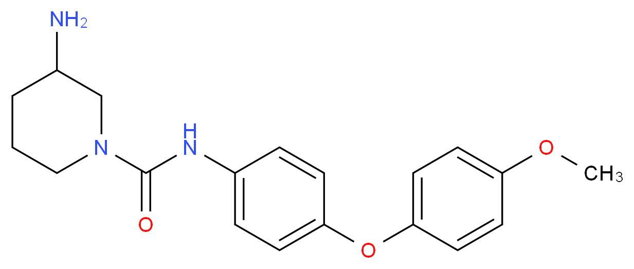 3-amino-N-[4-(4-methoxyphenoxy)phenyl]piperidine-1-carboxamide_Molecular_structure_CAS_)