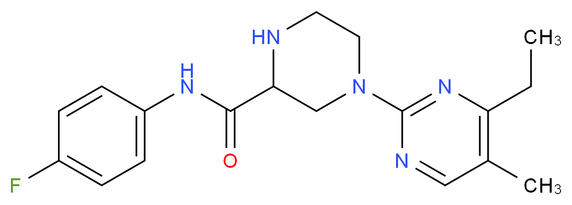 4-(4-ethyl-5-methyl-2-pyrimidinyl)-N-(4-fluorophenyl)-2-piperazinecarboxamide_Molecular_structure_CAS_)