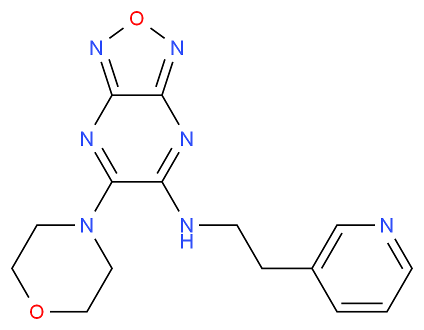 6-(4-morpholinyl)-N-[2-(3-pyridinyl)ethyl][1,2,5]oxadiazolo[3,4-b]pyrazin-5-amine_Molecular_structure_CAS_)