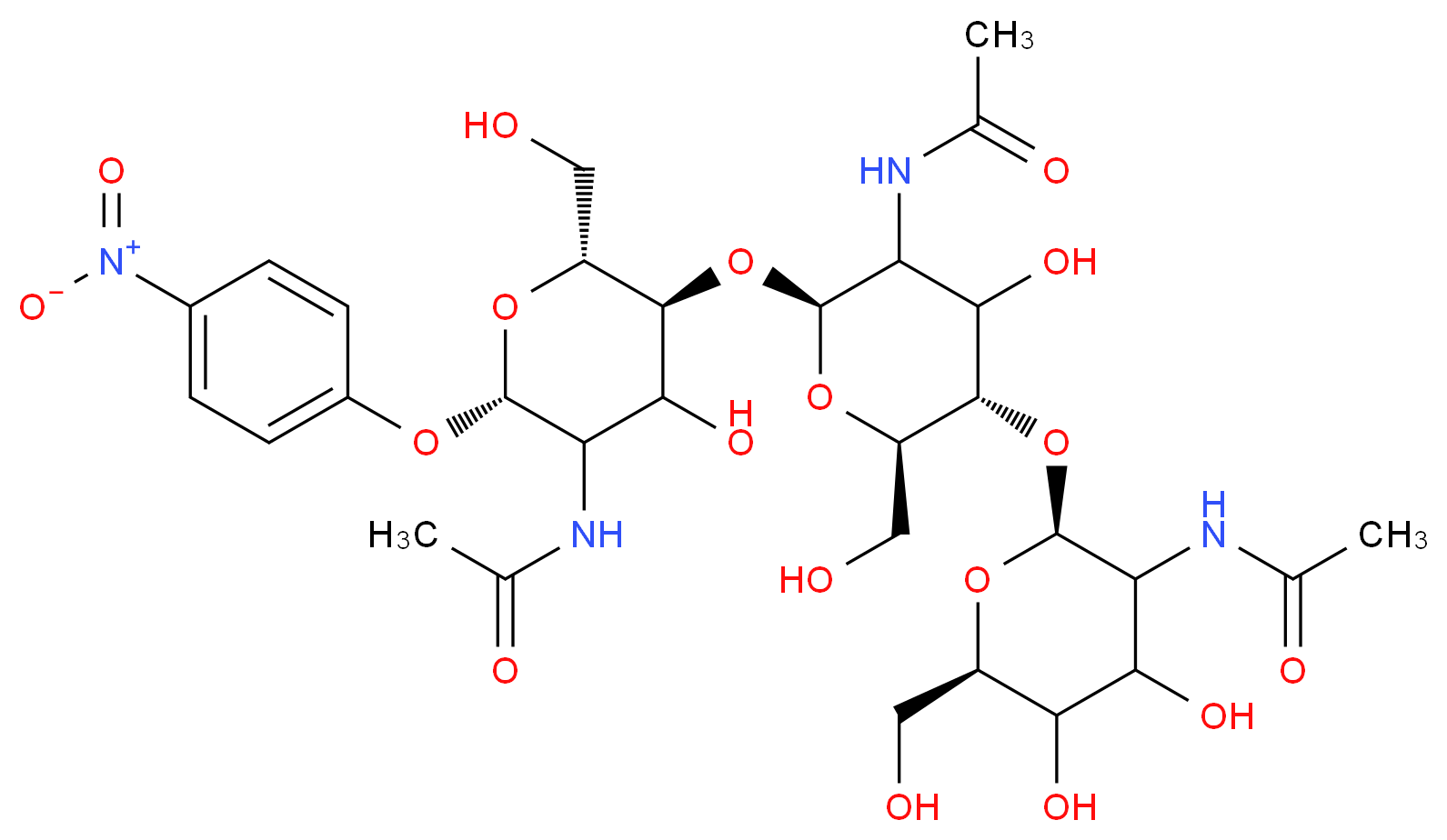 p-NITROPHENYL-&beta;-D-N,N',N''-TRIACETYL-CHITOTRIOSE_Molecular_structure_CAS_7699-38-9)