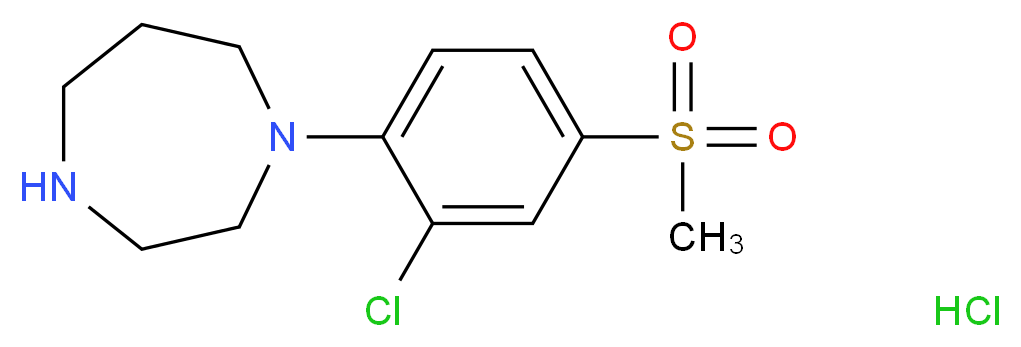 1-[2-Chloro-4-(methylsulphonyl)phenyl]homopiperazine hydrochloride_Molecular_structure_CAS_)