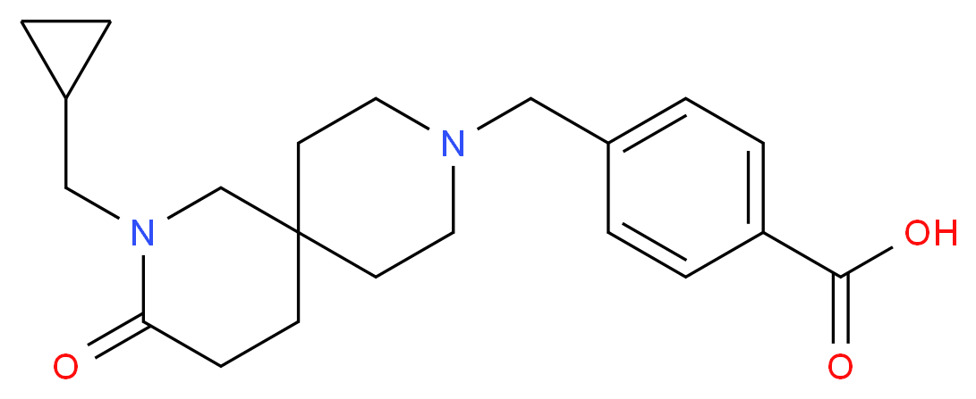 4-{[2-(cyclopropylmethyl)-3-oxo-2,9-diazaspiro[5.5]undec-9-yl]methyl}benzoic acid_Molecular_structure_CAS_)