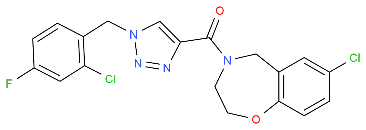 7-chloro-4-{[1-(2-chloro-4-fluorobenzyl)-1H-1,2,3-triazol-4-yl]carbonyl}-2,3,4,5-tetrahydro-1,4-benzoxazepine_Molecular_structure_CAS_)
