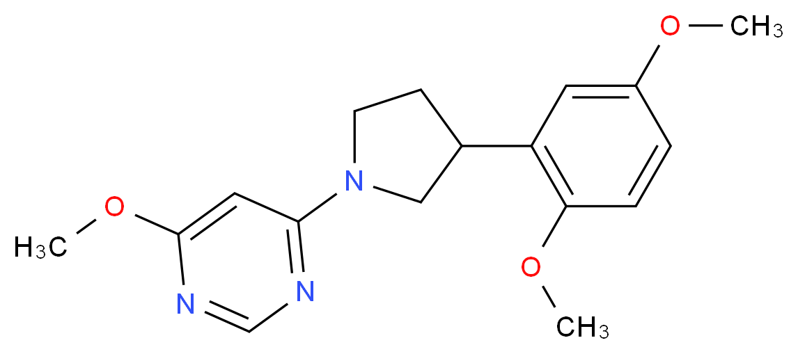 4-[3-(2,5-dimethoxyphenyl)pyrrolidin-1-yl]-6-methoxypyrimidine_Molecular_structure_CAS_)