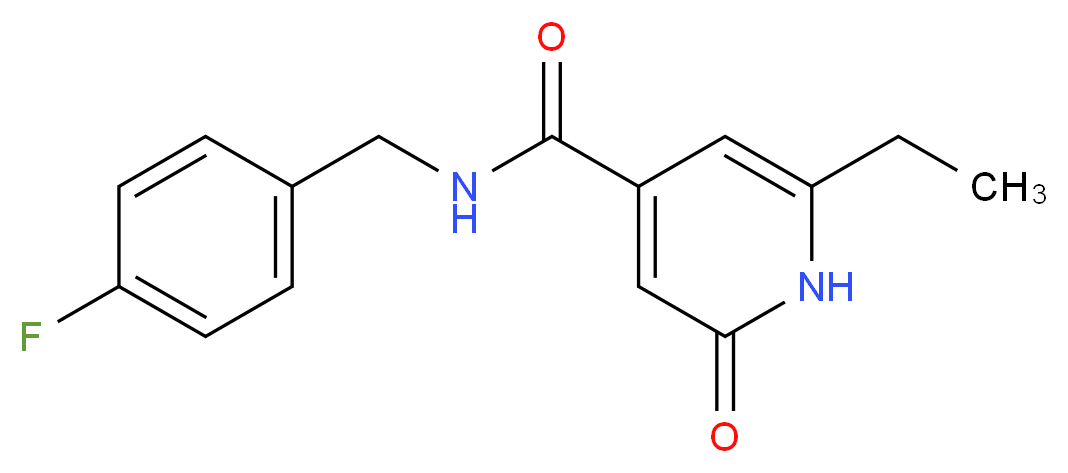 6-ethyl-N-(4-fluorobenzyl)-2-oxo-1,2-dihydropyridine-4-carboxamide_Molecular_structure_CAS_)