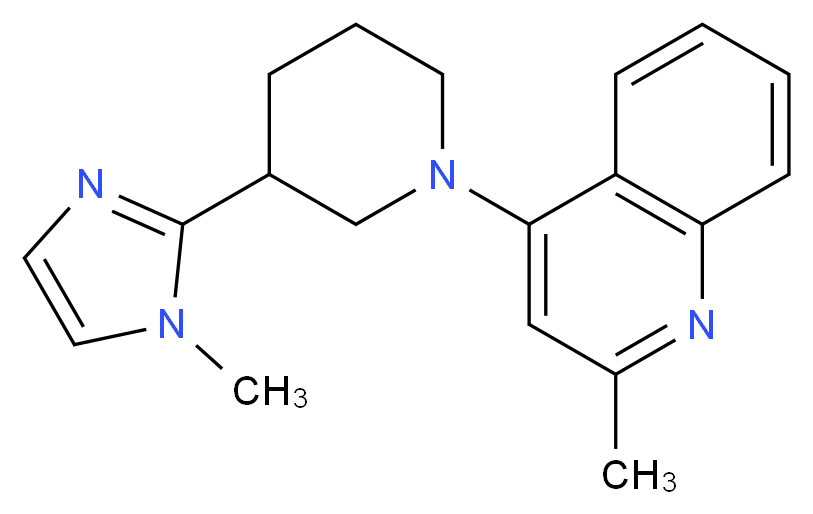 2-methyl-4-[3-(1-methyl-1H-imidazol-2-yl)-1-piperidinyl]quinoline_Molecular_structure_CAS_)