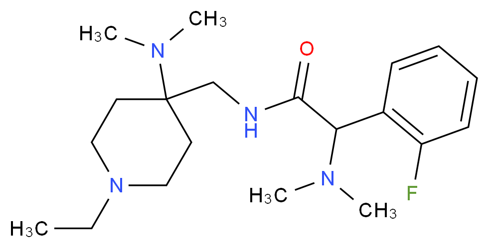 2-(dimethylamino)-N-{[4-(dimethylamino)-1-ethyl-4-piperidinyl]methyl}-2-(2-fluorophenyl)acetamide_Molecular_structure_CAS_)
