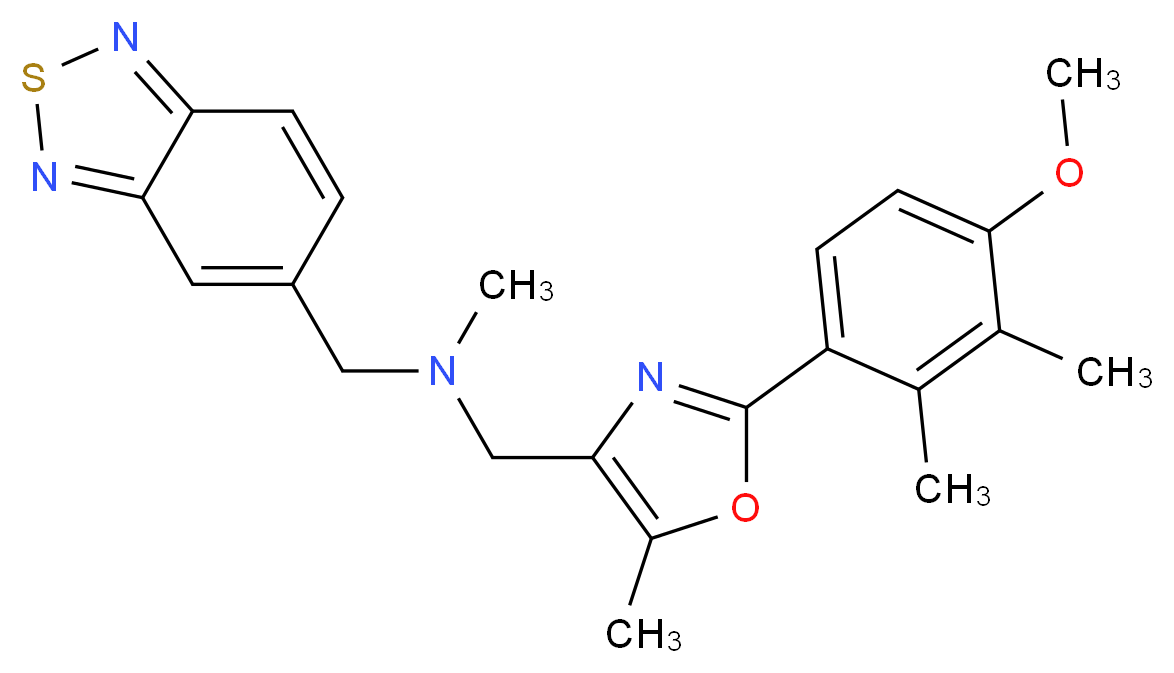 (2,1,3-benzothiadiazol-5-ylmethyl){[2-(4-methoxy-2,3-dimethylphenyl)-5-methyl-1,3-oxazol-4-yl]methyl}methylamine_Molecular_structure_CAS_)