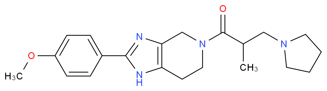 2-(4-methoxyphenyl)-5-(2-methyl-3-pyrrolidin-1-ylpropanoyl)-4,5,6,7-tetrahydro-1H-imidazo[4,5-c]pyridine_Molecular_structure_CAS_)