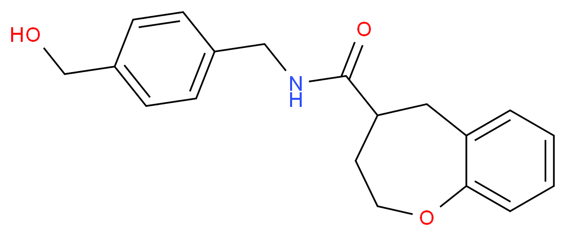 N-[4-(hydroxymethyl)benzyl]-2,3,4,5-tetrahydro-1-benzoxepine-4-carboxamide_Molecular_structure_CAS_)
