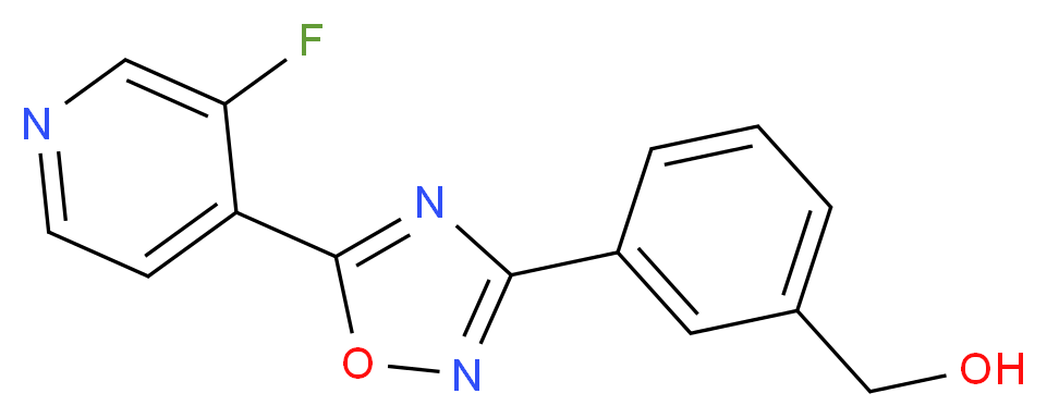 {3-[5-(3-fluoro-4-pyridinyl)-1,2,4-oxadiazol-3-yl]phenyl}methanol_Molecular_structure_CAS_)