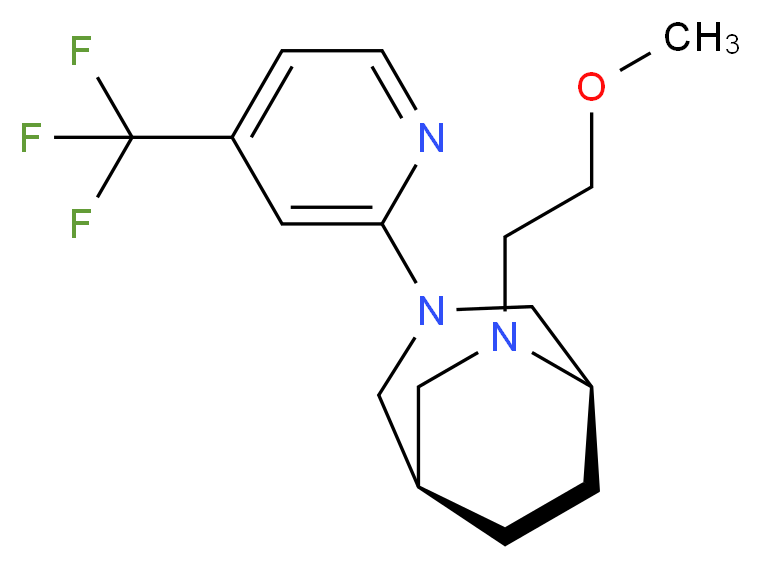 (1R*,5R*)-6-(2-methoxyethyl)-3-[4-(trifluoromethyl)-2-pyridinyl]-3,6-diazabicyclo[3.2.2]nonane_Molecular_structure_CAS_)