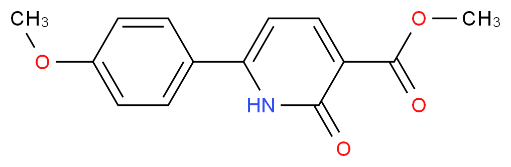 Methyl 6-(4-methoxyphenyl)-2-oxo-1,2-dihydropyridine-3-carboxylate_Molecular_structure_CAS_)