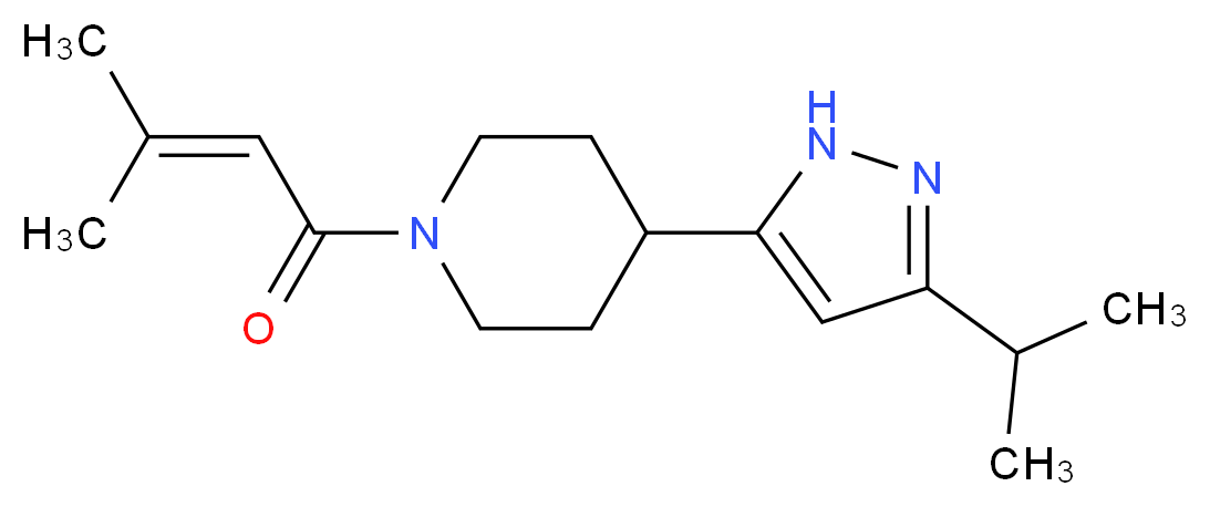 4-(3-isopropyl-1H-pyrazol-5-yl)-1-(3-methylbut-2-enoyl)piperidine_Molecular_structure_CAS_)