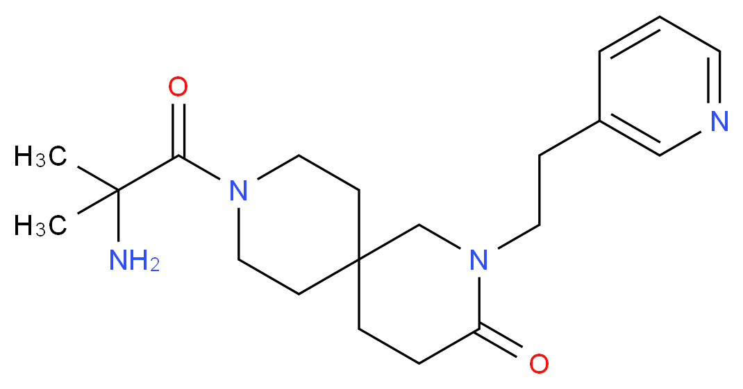 9-(2-methylalanyl)-2-(2-pyridin-3-ylethyl)-2,9-diazaspiro[5.5]undecan-3-one_Molecular_structure_CAS_)