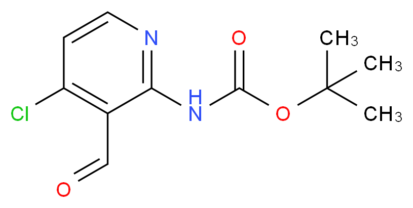 tert-Butyl 4-chloro-3-formylpyridin-2-ylcarbamate_Molecular_structure_CAS_868736-42-9)