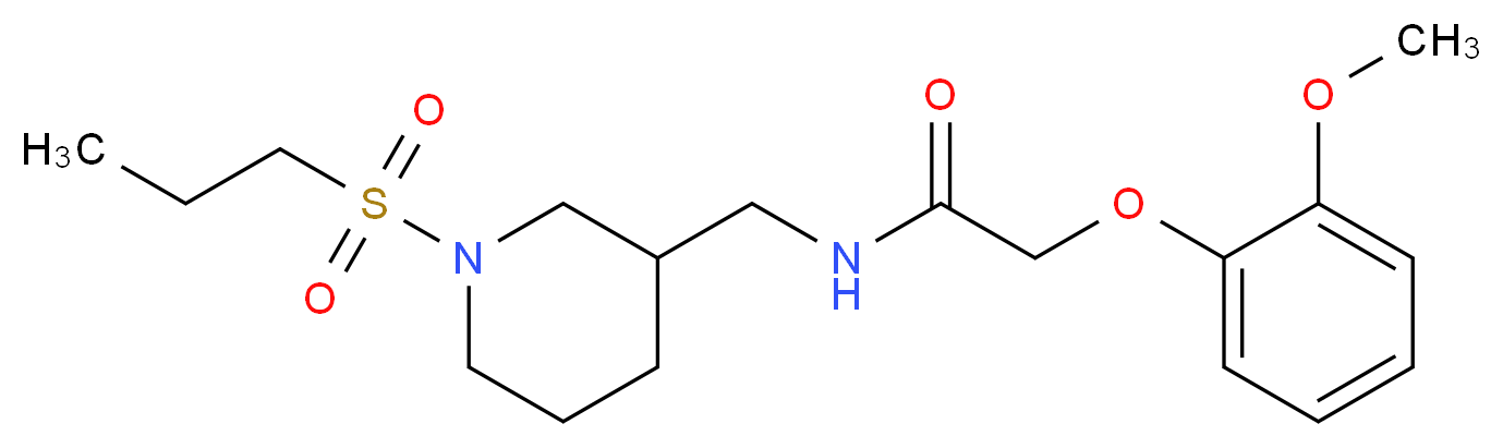 2-(2-methoxyphenoxy)-N-{[1-(propylsulfonyl)-3-piperidinyl]methyl}acetamide_Molecular_structure_CAS_)