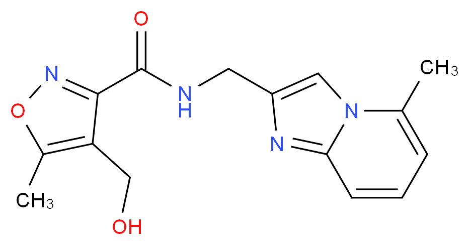 4-(hydroxymethyl)-5-methyl-N-[(5-methylimidazo[1,2-a]pyridin-2-yl)methyl]isoxazole-3-carboxamide_Molecular_structure_CAS_)