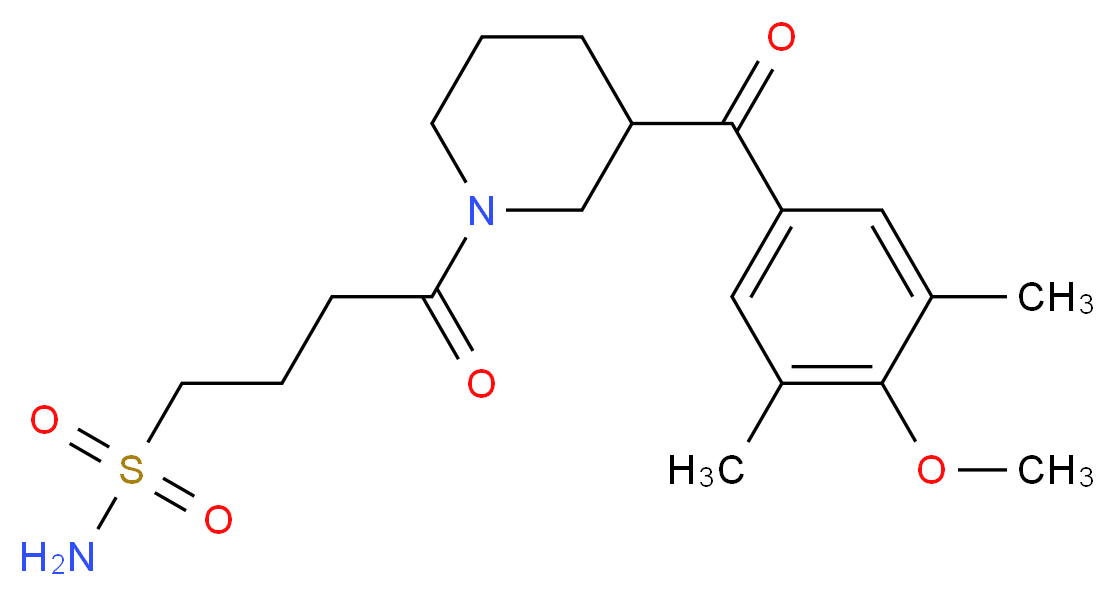 4-[3-(4-methoxy-3,5-dimethylbenzoyl)piperidin-1-yl]-4-oxobutane-1-sulfonamide_Molecular_structure_CAS_)