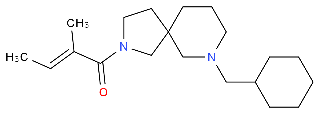7-(cyclohexylmethyl)-2-[(2E)-2-methyl-2-butenoyl]-2,7-diazaspiro[4.5]decane_Molecular_structure_CAS_)