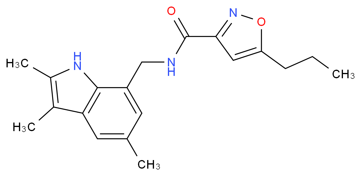 5-propyl-N-[(2,3,5-trimethyl-1H-indol-7-yl)methyl]isoxazole-3-carboxamide_Molecular_structure_CAS_)