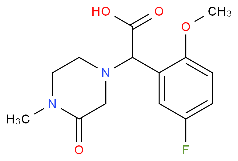 (5-fluoro-2-methoxyphenyl)(4-methyl-3-oxopiperazin-1-yl)acetic acid_Molecular_structure_CAS_)
