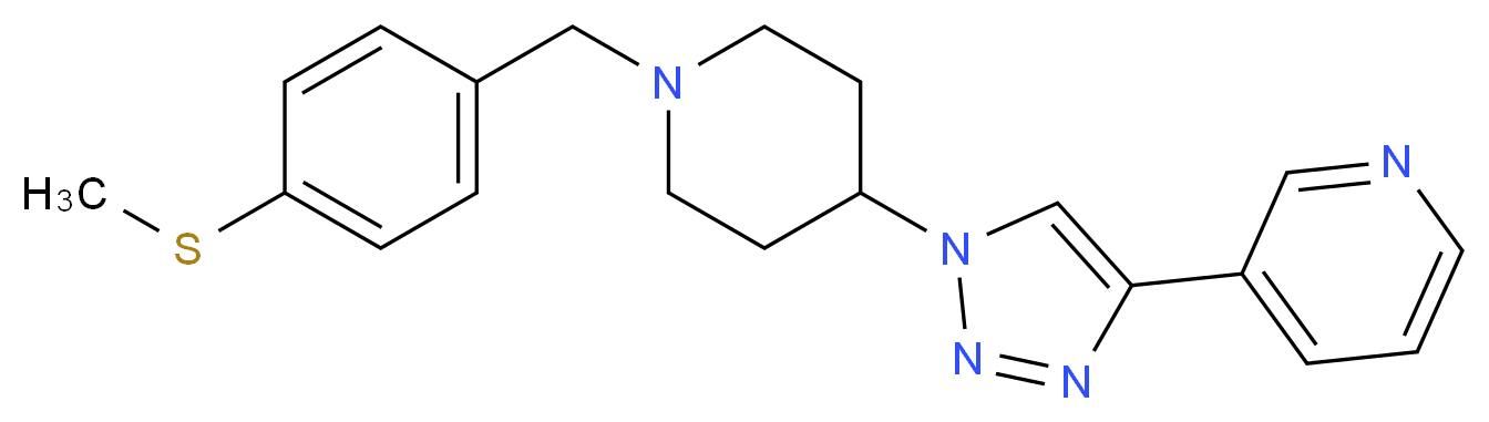3-(1-{1-[4-(methylthio)benzyl]piperidin-4-yl}-1H-1,2,3-triazol-4-yl)pyridine_Molecular_structure_CAS_)