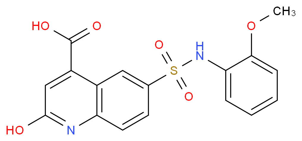 2-Hydroxy-6-(2-methoxy-phenylsulfamoyl)-quinoline-4-carboxylic acid_Molecular_structure_CAS_)