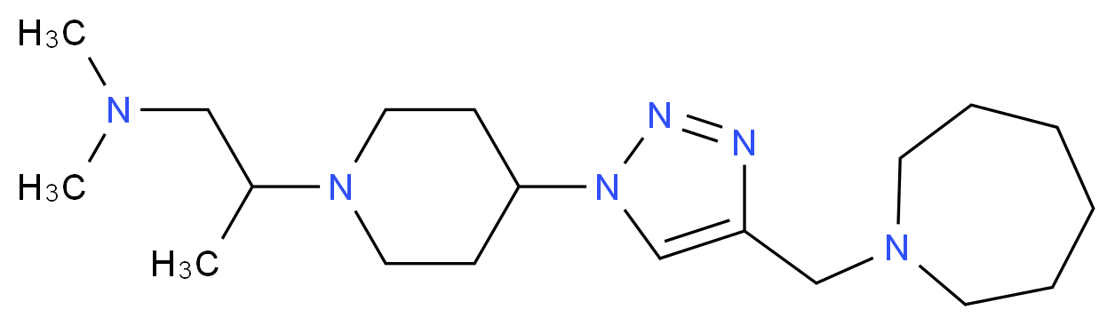 (2-{4-[4-(azepan-1-ylmethyl)-1H-1,2,3-triazol-1-yl]piperidin-1-yl}propyl)dimethylamine_Molecular_structure_CAS_)