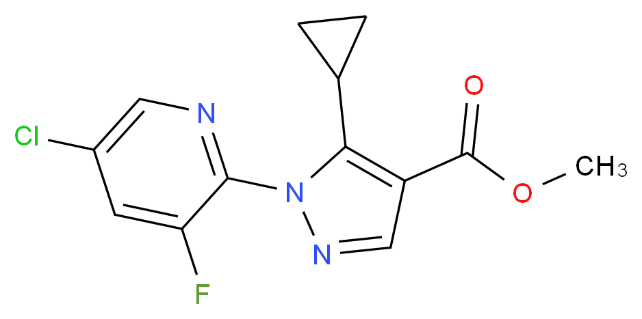 Methyl 1-(5-chloro-3-fluoropyridin-2-yl)-5-cyclopropyl-1H-pyrazole-4-carboxylate_Molecular_structure_CAS_1150164-42-3)