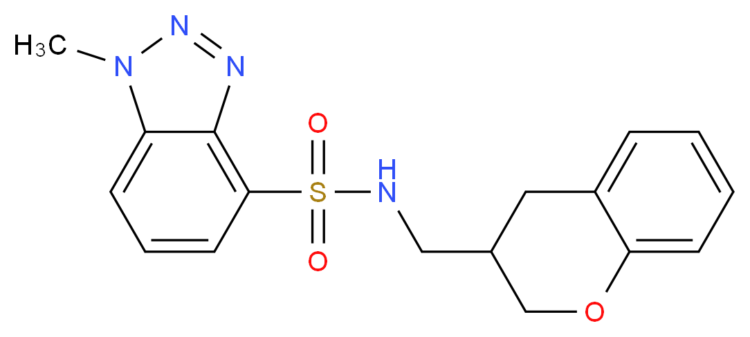 N-(3,4-dihydro-2H-chromen-3-ylmethyl)-1-methyl-1H-1,2,3-benzotriazole-4-sulfonamide_Molecular_structure_CAS_)