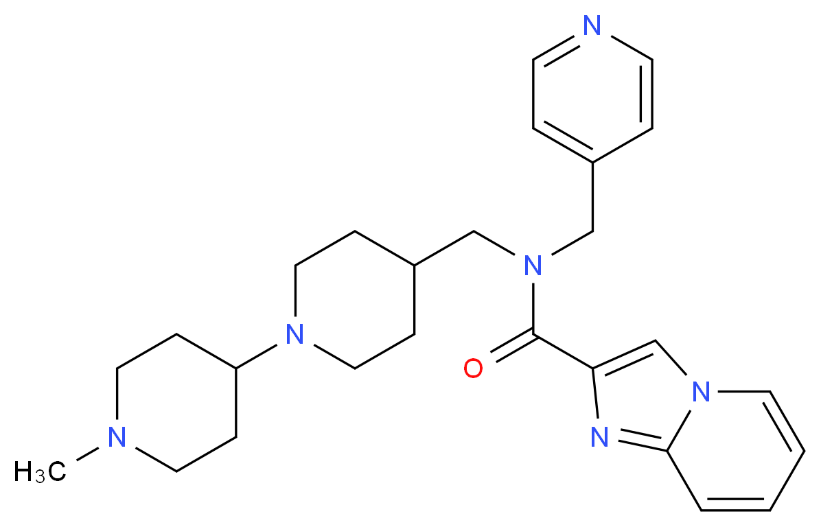 N-[(1'-methyl-1,4'-bipiperidin-4-yl)methyl]-N-(4-pyridinylmethyl)imidazo[1,2-a]pyridine-2-carboxamide_Molecular_structure_CAS_)