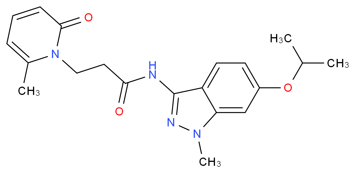 N-(6-isopropoxy-1-methyl-1H-indazol-3-yl)-3-(6-methyl-2-oxopyridin-1(2H)-yl)propanamide_Molecular_structure_CAS_)