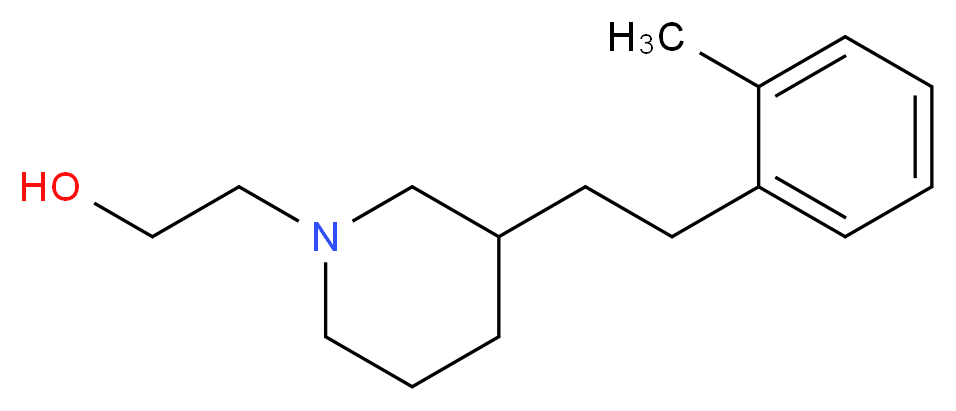 2-{3-[2-(2-methylphenyl)ethyl]-1-piperidinyl}ethanol_Molecular_structure_CAS_)