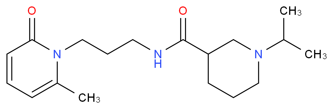 1-isopropyl-N-[3-(6-methyl-2-oxo-1(2H)-pyridinyl)propyl]-3-piperidinecarboxamide_Molecular_structure_CAS_)