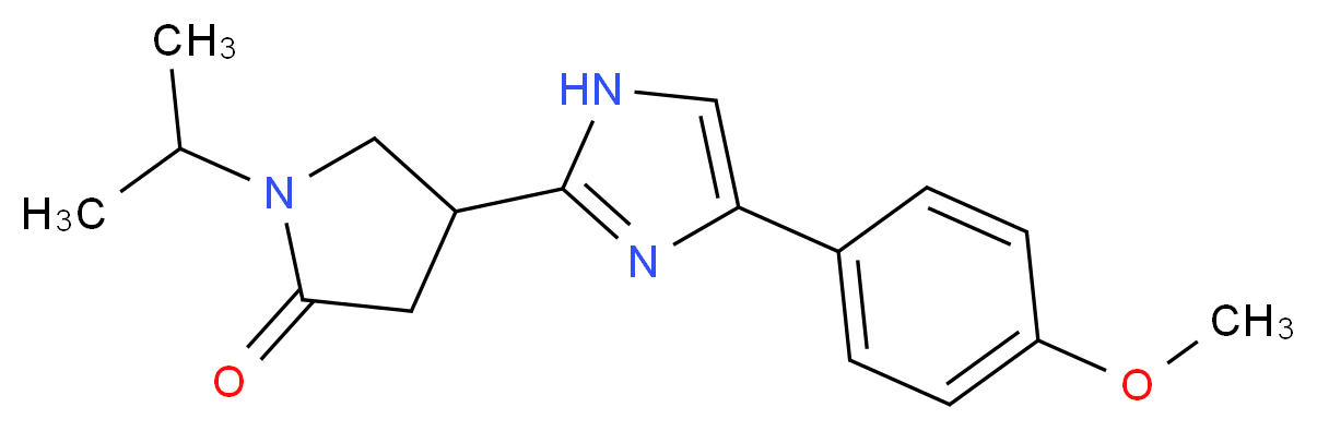 1-isopropyl-4-[4-(4-methoxyphenyl)-1H-imidazol-2-yl]-2-pyrrolidinone_Molecular_structure_CAS_)