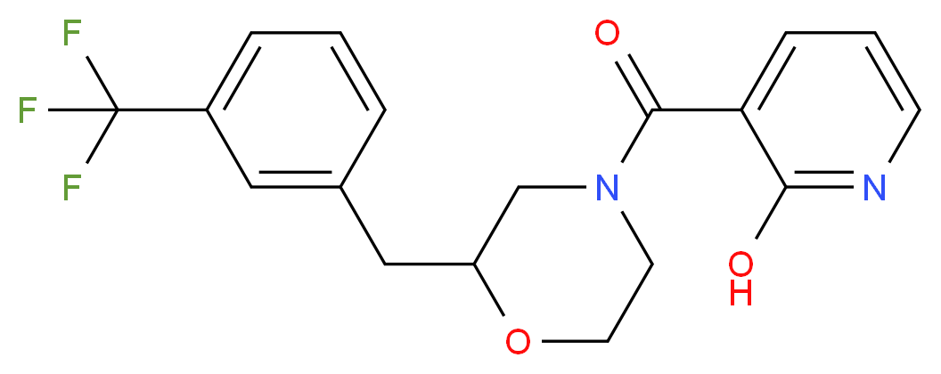 3-({2-[3-(trifluoromethyl)benzyl]-4-morpholinyl}carbonyl)-2-pyridinol_Molecular_structure_CAS_)