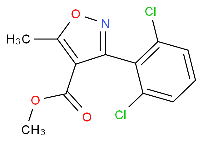 3-(2,6-Dichlorophenyl)-5-methyl-4-isoxazolylcarboxylic Acid Methyl Ester_Molecular_structure_CAS_4402-83-9)