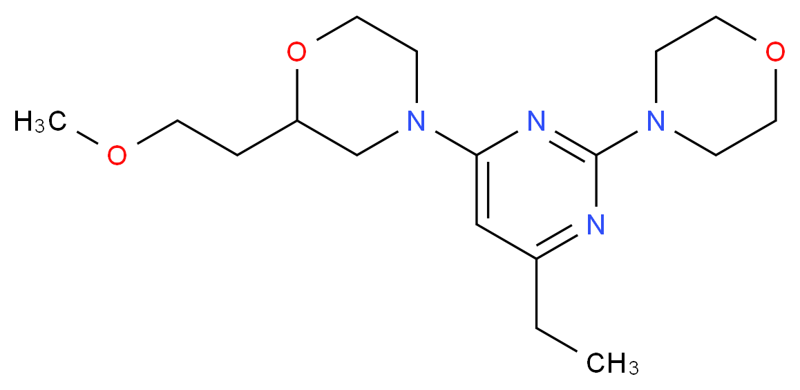 4-(6-ethyl-2-morpholin-4-ylpyrimidin-4-yl)-2-(2-methoxyethyl)morpholine_Molecular_structure_CAS_)