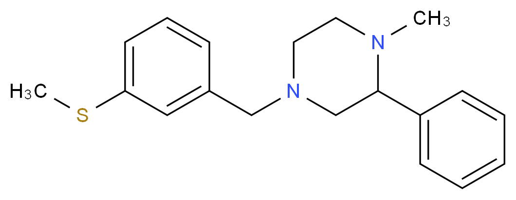 1-methyl-4-[3-(methylthio)benzyl]-2-phenylpiperazine_Molecular_structure_CAS_)