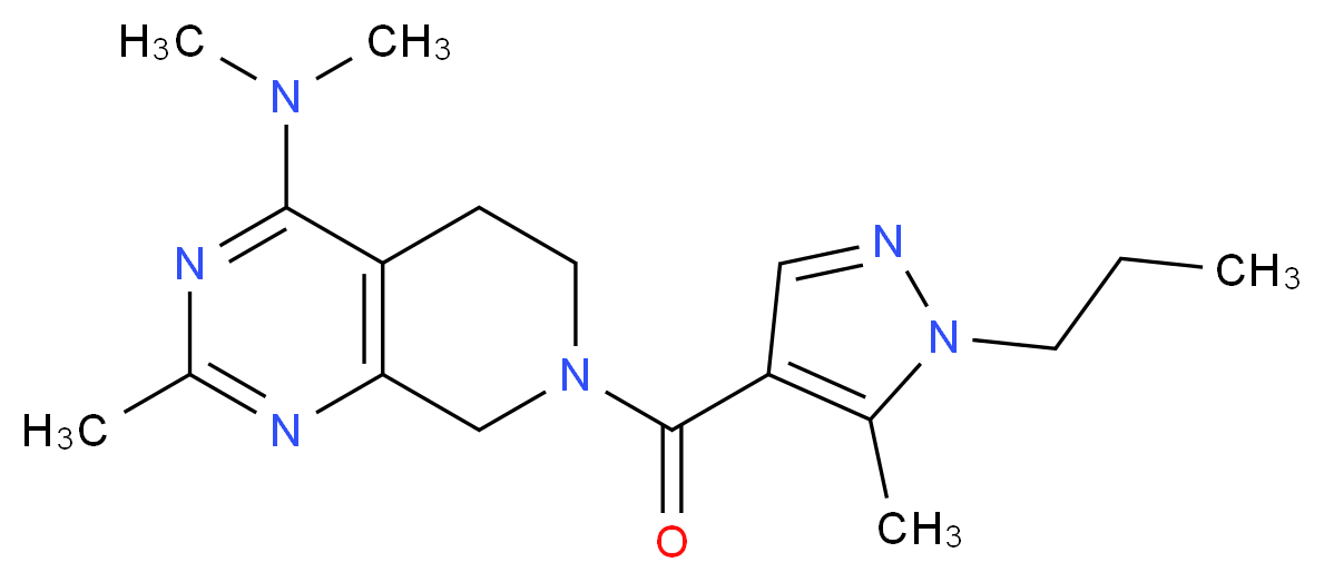 N,N,2-trimethyl-7-[(5-methyl-1-propyl-1H-pyrazol-4-yl)carbonyl]-5,6,7,8-tetrahydropyrido[3,4-d]pyrimidin-4-amine_Molecular_structure_CAS_)