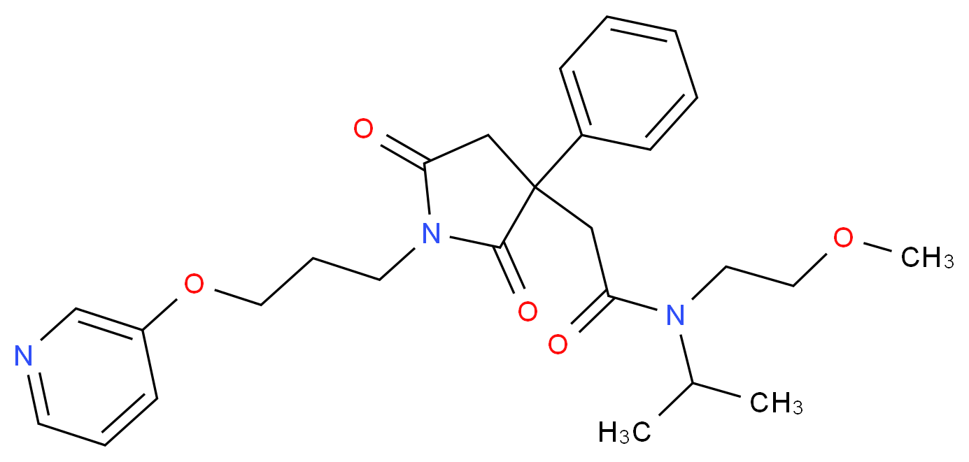 2-{2,5-dioxo-3-phenyl-1-[3-(3-pyridinyloxy)propyl]-3-pyrrolidinyl}-N-isopropyl-N-(2-methoxyethyl)acetamide_Molecular_structure_CAS_)