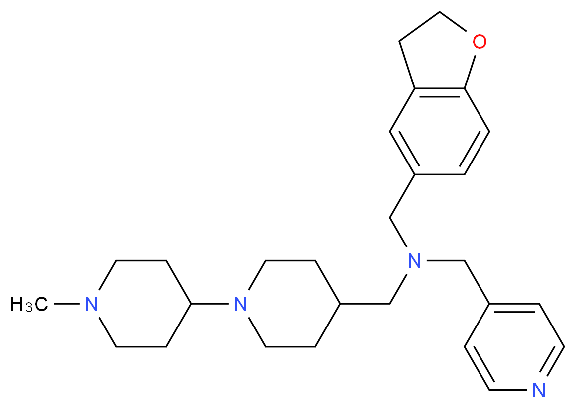 (2,3-dihydro-1-benzofuran-5-ylmethyl)[(1'-methyl-1,4'-bipiperidin-4-yl)methyl](4-pyridinylmethyl)amine_Molecular_structure_CAS_)